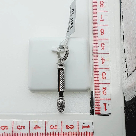 "925 Sterling Silver Plated CZ Pendant, INUS1BR099 - Picture 8 of 8